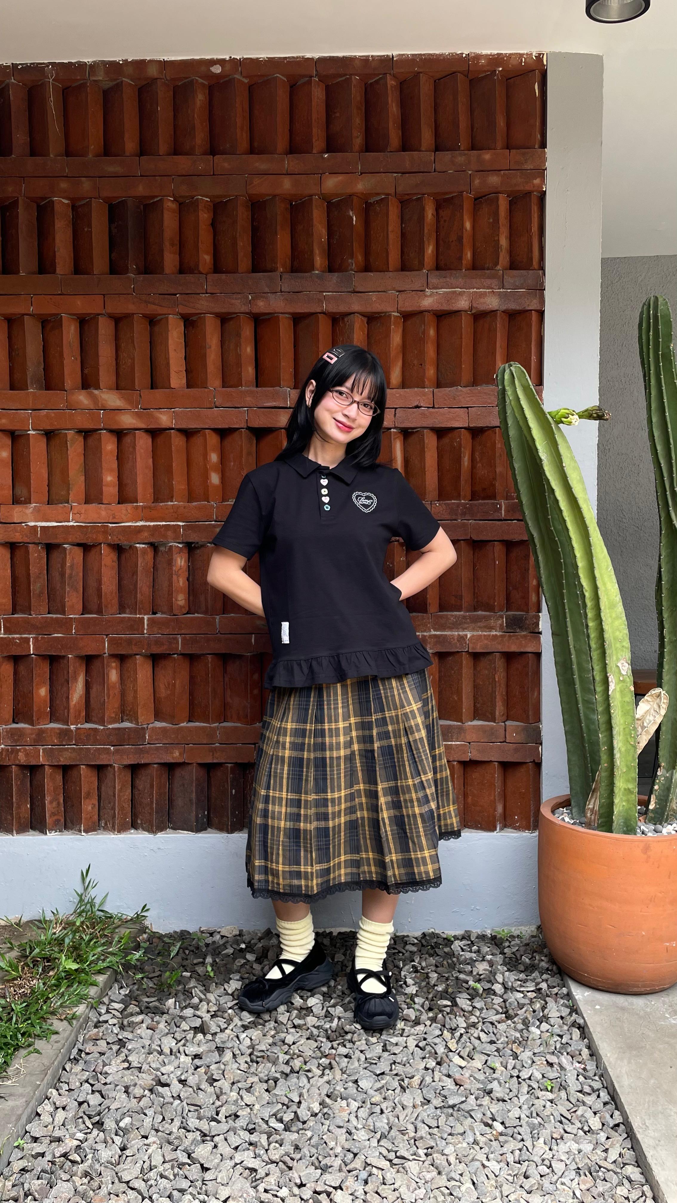 Ouka Skirt Midi Navy
