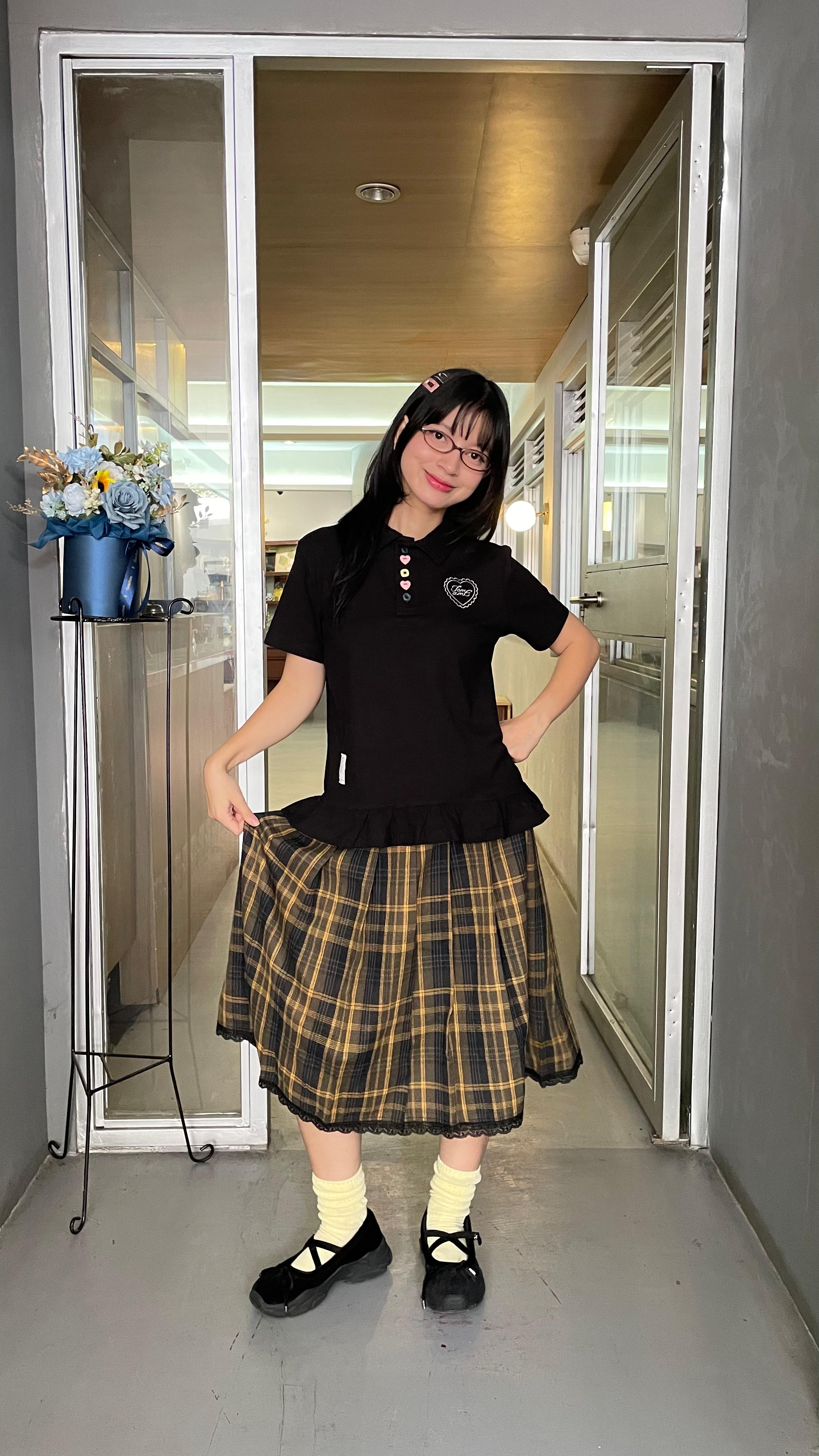 Ouka Skirt Midi Navy
