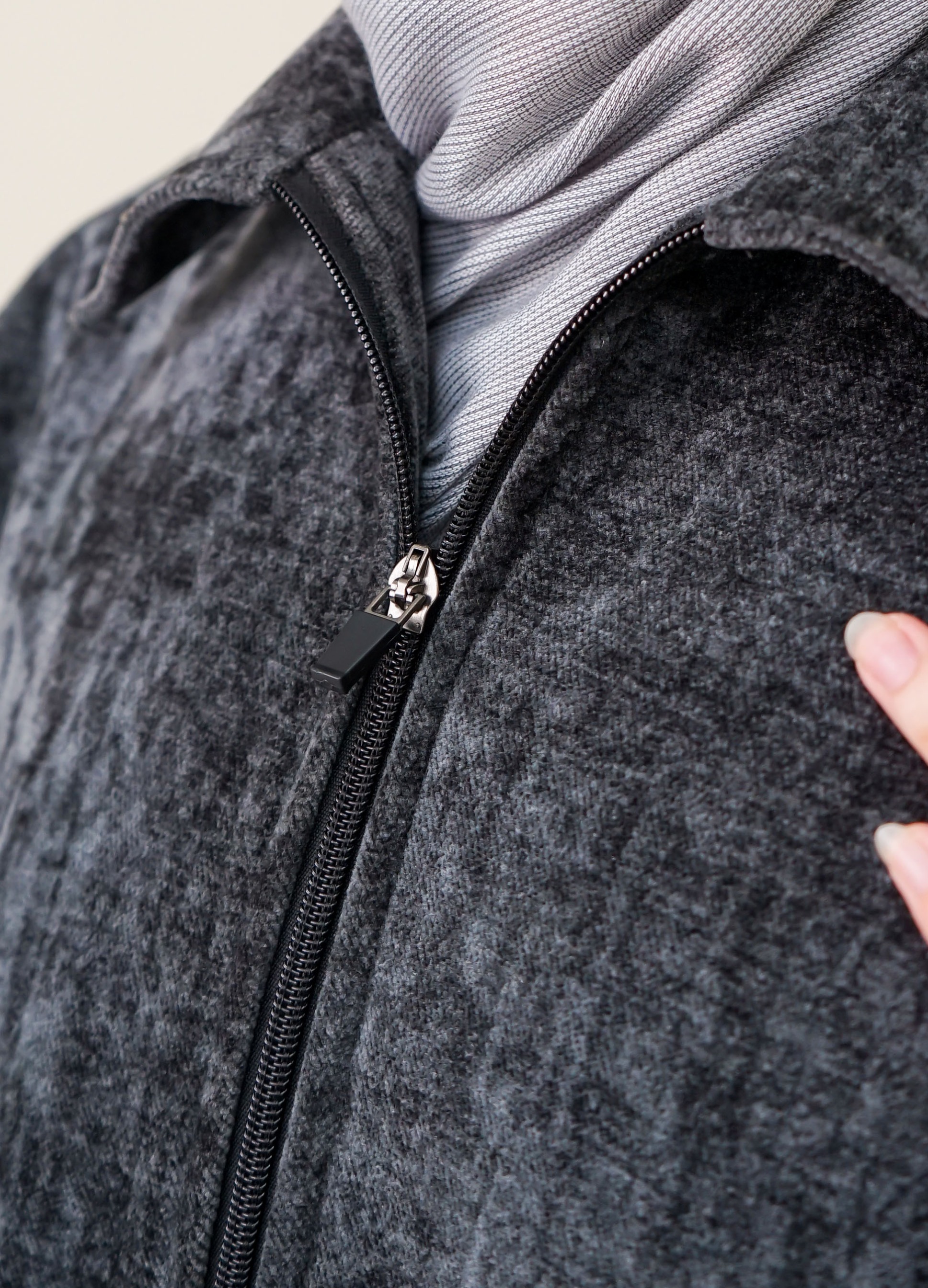 Suede Jacket List Zipper