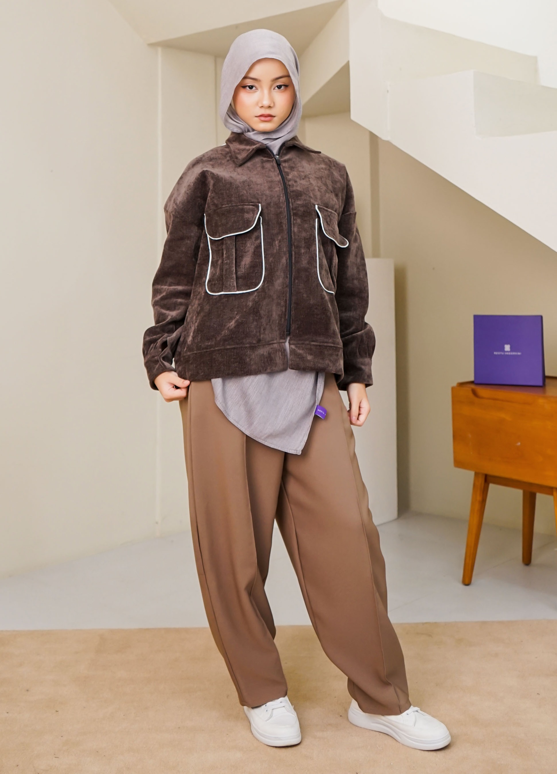 Suede Jacket List Zipper