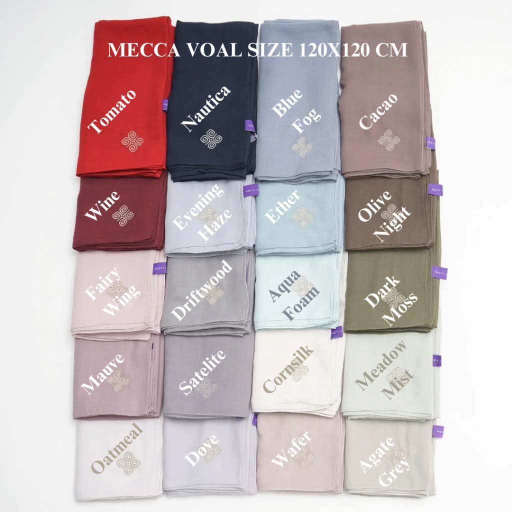 Mecca Voal Scarf Hijab Segiempat Polos