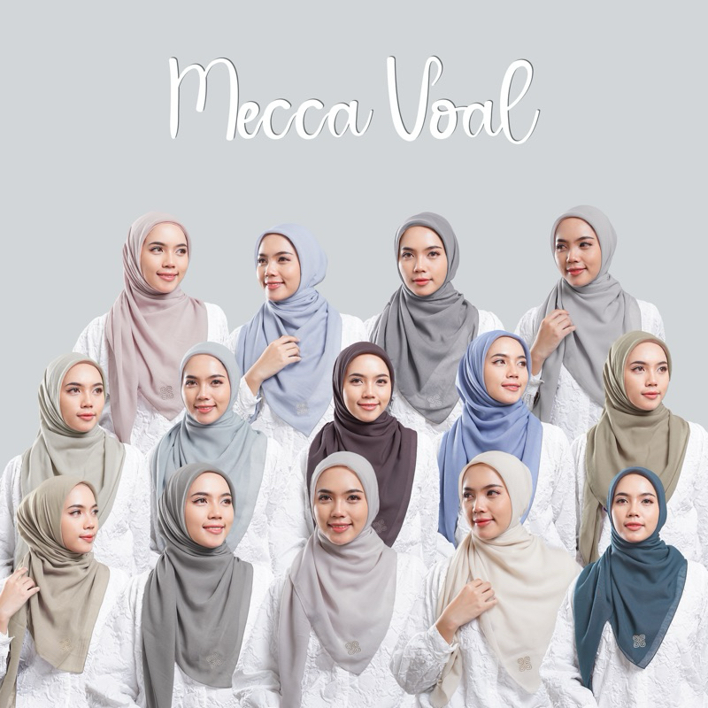 Mecca Voal Scarf Hijab Segiempat Polos