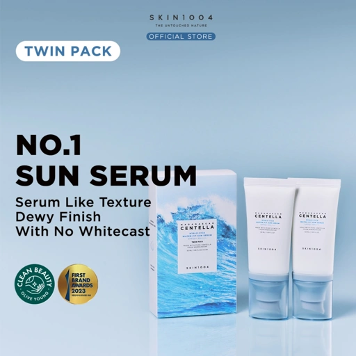 Image of SKIN1004 Madagascar Centella Hyalu-Cica Water-Fit Sun Serum (Twin Pack) SPF50 PA++++