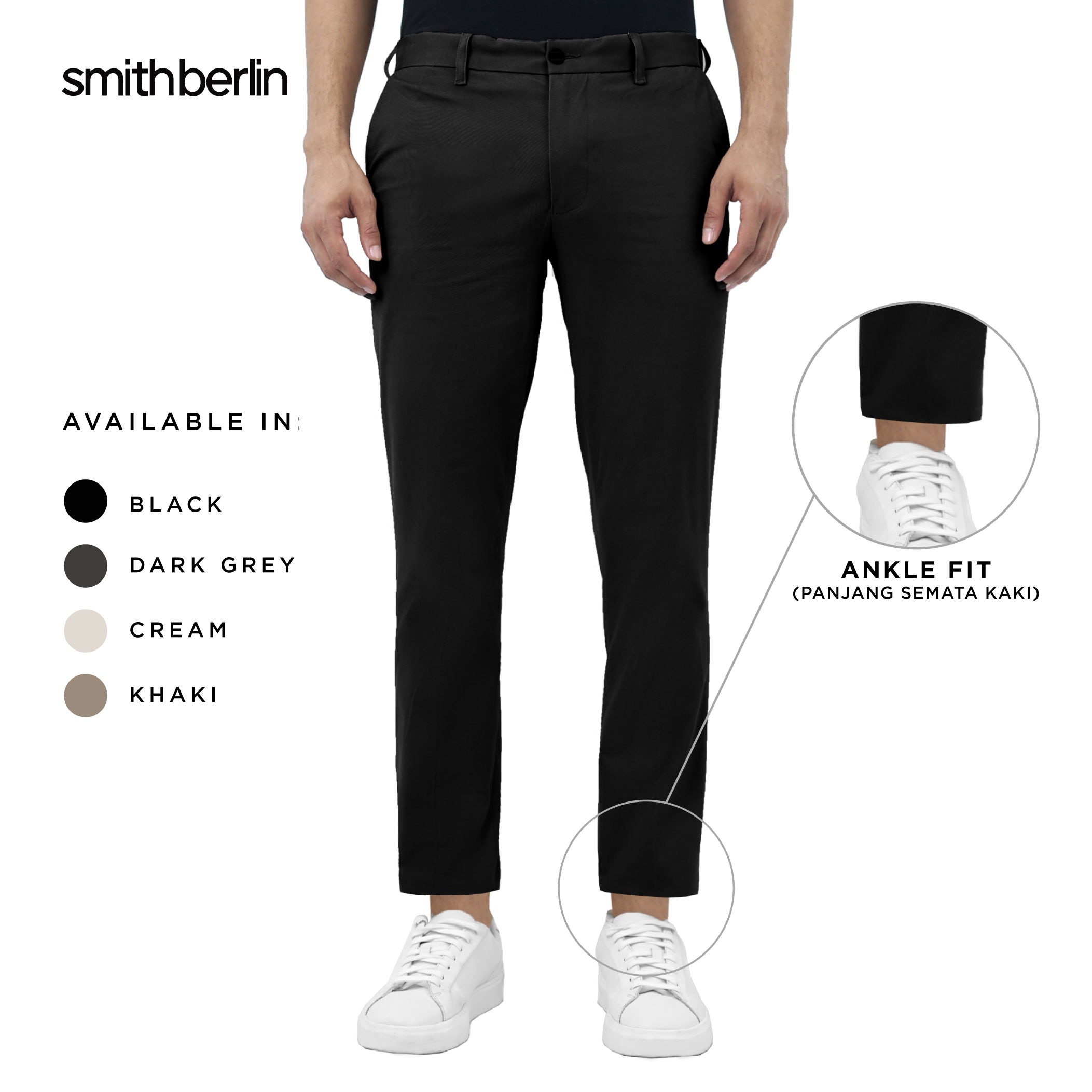 CELANA PANJANG CHINO EXTENDER SLIM FIT ANKLE CUT STRETCH