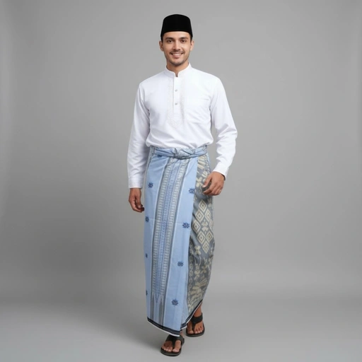 Image of Sarung BHS Excellent SILVER Motif E52 SGS Bahan Mercerized Cotton Halus dan Lembut [Garansi Original]