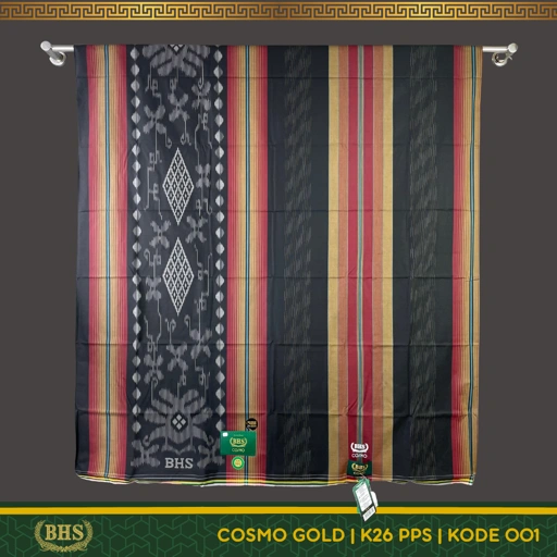 Image of Sarung BHS Cosmo Gold Motif K26 PPS Bahan Viscose Blend Halus dan Lembut [Garansi Original]