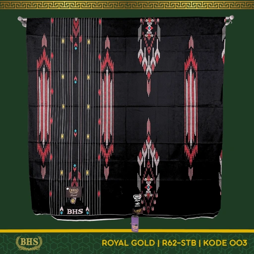 Image of Sarung BHS Royal Gold Motif R62 STB Songket Timbul Bahan Premium Mercerized Cotton Halus dan Lembut [Garansi Original]
