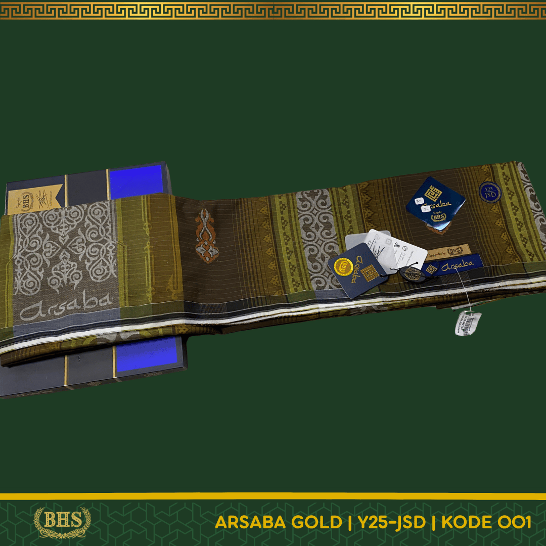Sarung ARSABA (BHS) Motif Y25-JSD Jacquard Songket Dobby Bahan Viscose Cotton Blend Super Halus dan Lembut