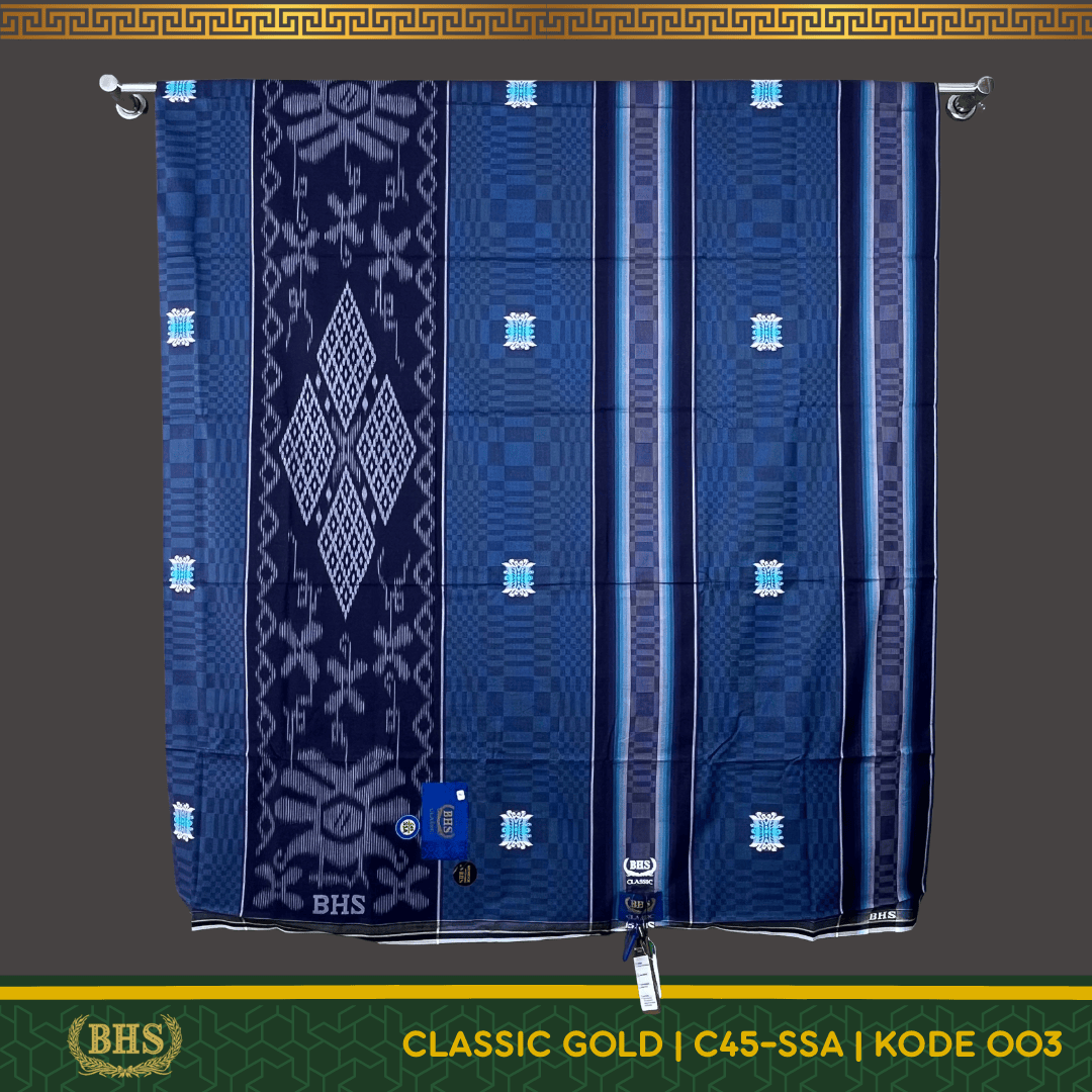 Sarung BHS Classic Gold Motif C45 SSA Selvedge Jacquard Bahan Mercerized Mix Halus dan Lembut Tidak Nerawang [Garansi Original]