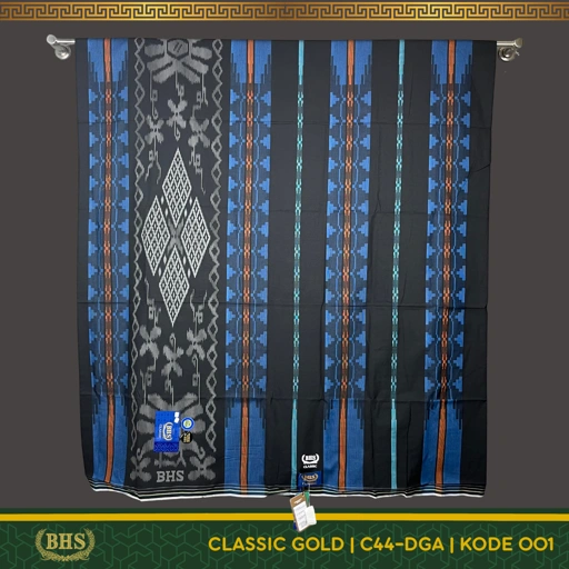 Image of Sarung BHS Classic Motif C44 DGA Gold Motif Kawung Dobby Bahan Mercerized Mix Halus dan Lembut [Garansi Original]