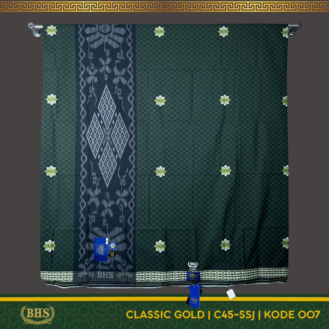 Sarung BHS Classic Gold Motif C45 SSJ Selvedge Jacquard  Bahan Mercerized Mix Halus dan Lembut [Garansi Original]