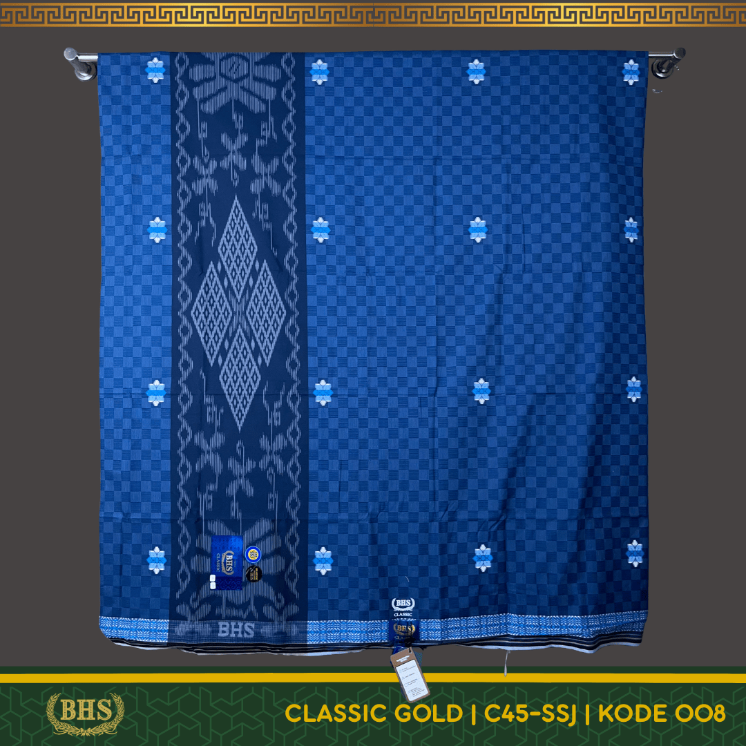 Sarung BHS Classic Gold Motif C45 SSJ Selvedge Jacquard  Bahan Mercerized Mix Halus dan Lembut [Garansi Original]
