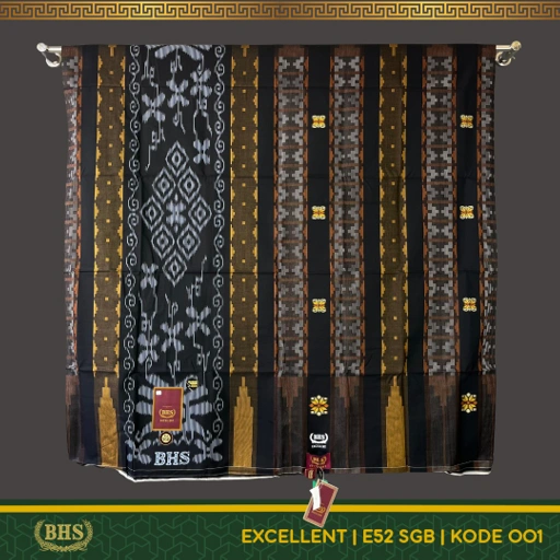 Image of Sarung BHS Excellent Gold Motif E52 SGB - Sarung BHS Songket Excellent Gold