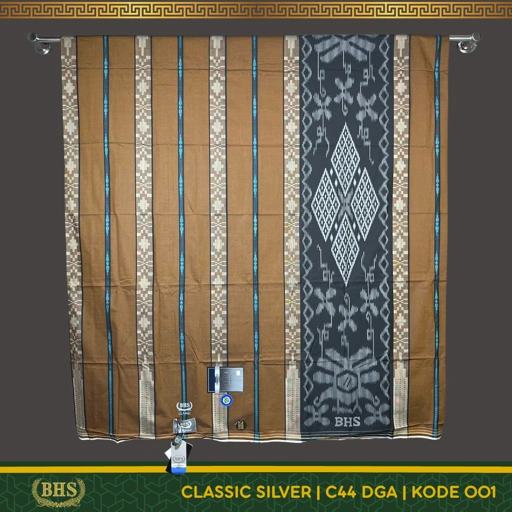 Image of Sarung BHS Classic Silver Motif C44 DGA Bahan Mercerized Cotton Mix Halus dan Lembut [Garansi Original]