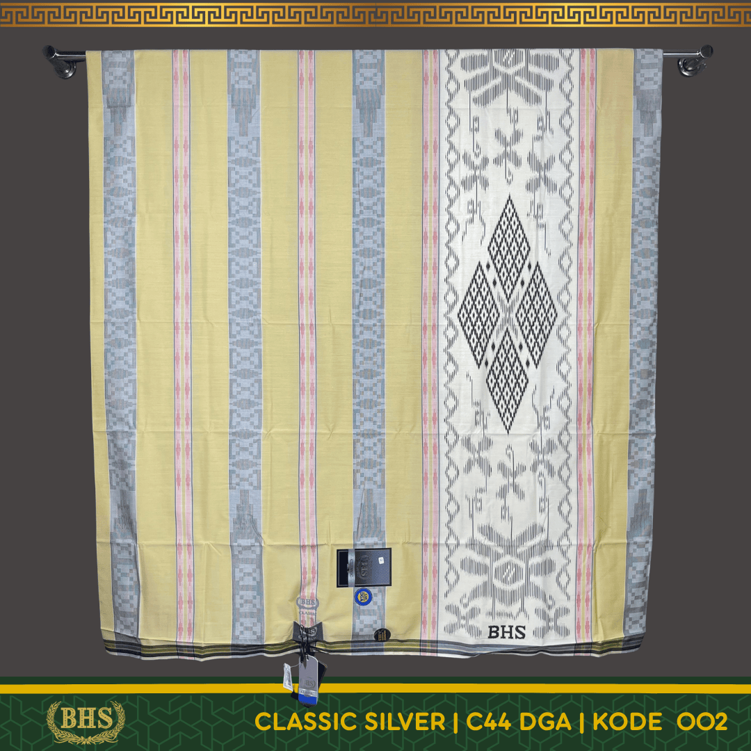 Sarung BHS Classic Silver Motif C44 DGA Bahan Mercerized Cotton Mix Halus dan Lembut [Garansi Original]