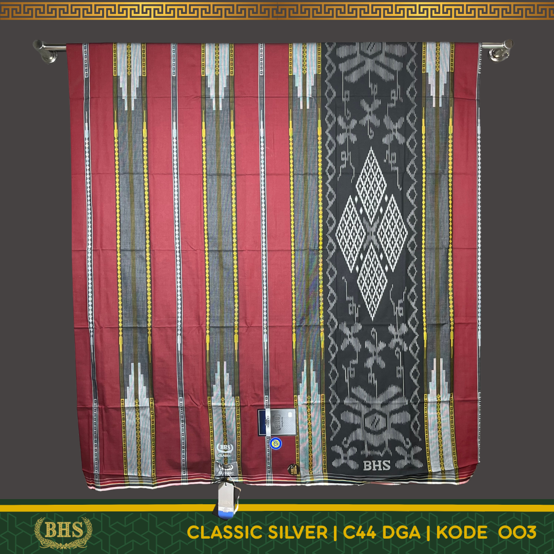 Sarung BHS Classic Silver Motif C44 DGA Bahan Mercerized Cotton Mix Halus dan Lembut [Garansi Original]