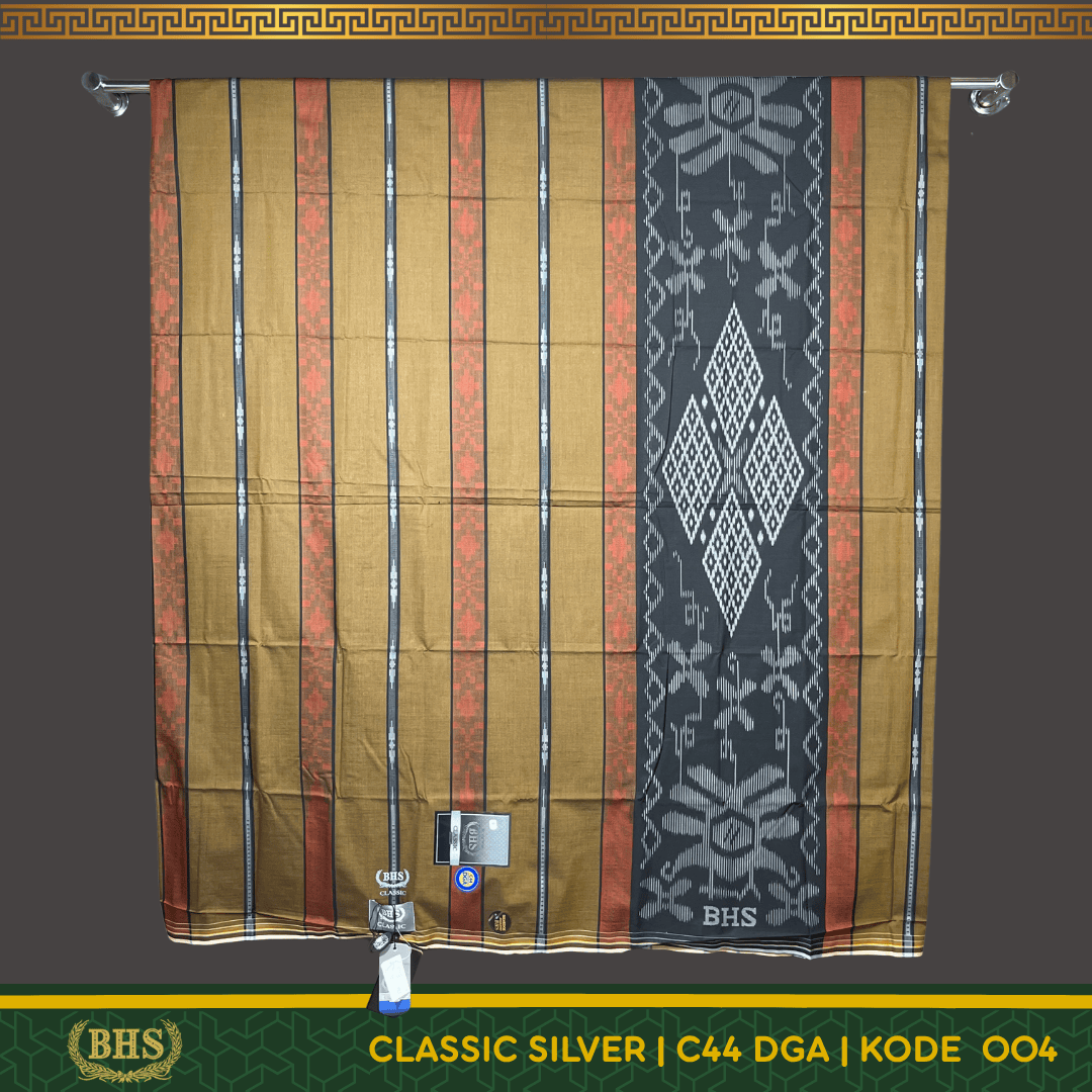 Sarung BHS Classic Silver Motif C44 DGA Bahan Mercerized Cotton Mix Halus dan Lembut [Garansi Original]