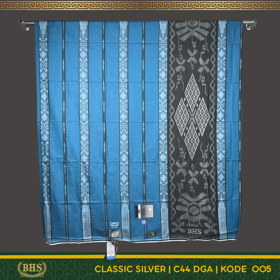 Sarung BHS Classic Silver Motif C44 DGA Bahan Mercerized Cotton Mix Halus dan Lembut [Garansi Original]