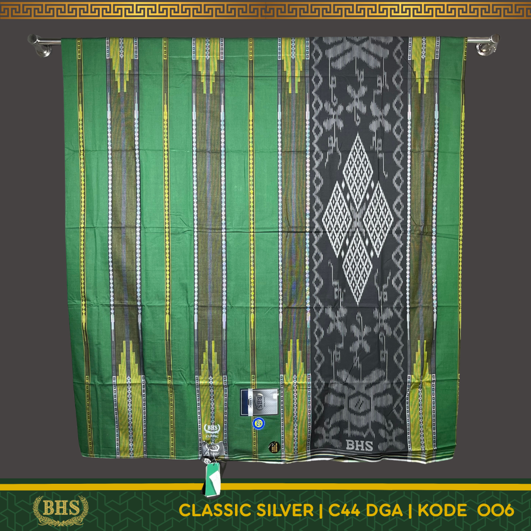 Sarung BHS Classic Silver Motif C44 DGA Bahan Mercerized Cotton Mix Halus dan Lembut [Garansi Original]