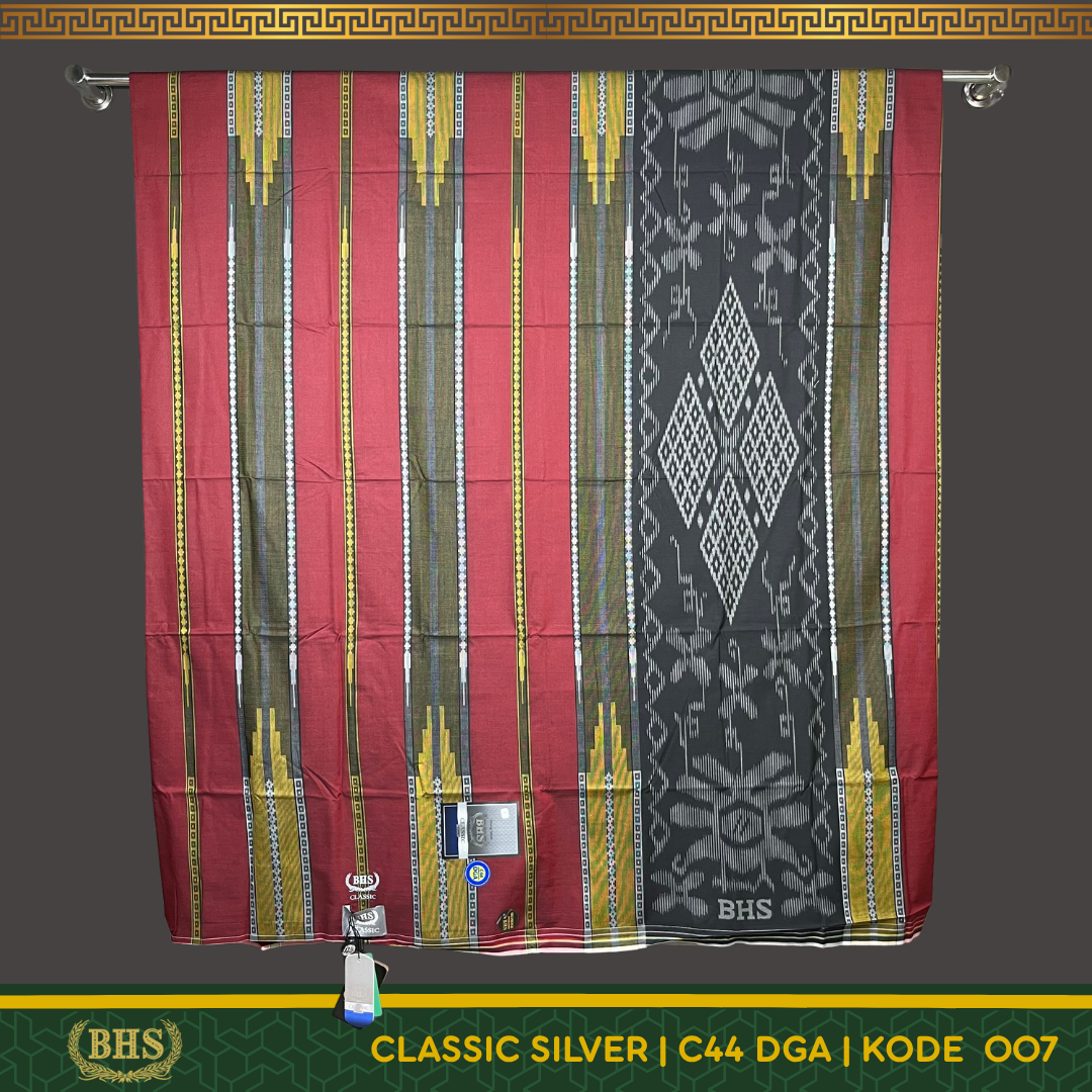 Sarung BHS Classic Silver Motif C44 DGA Bahan Mercerized Cotton Mix Halus dan Lembut [Garansi Original]