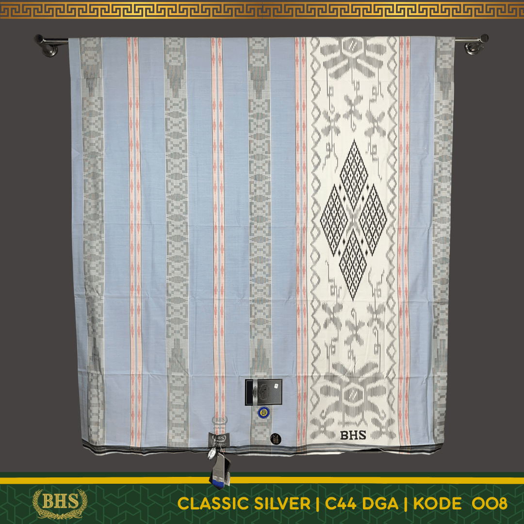 Sarung BHS Classic Silver Motif C44 DGA Bahan Mercerized Cotton Mix Halus dan Lembut [Garansi Original]