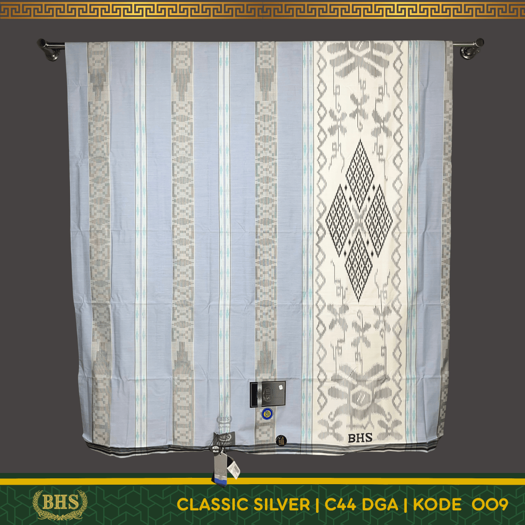 Sarung BHS Classic Silver Motif C44 DGA Bahan Mercerized Cotton Mix Halus dan Lembut [Garansi Original]