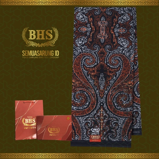Image of Sarung BATIK BHS Infinity Gold Motif V34 CBG Sarung Batik Non Tulis Bahan Viscose Blend Halus dan Lembut di Design dengan Elegan Anti Melar dan Tidak Mudah Kusut Produk Original PT. Behaestex