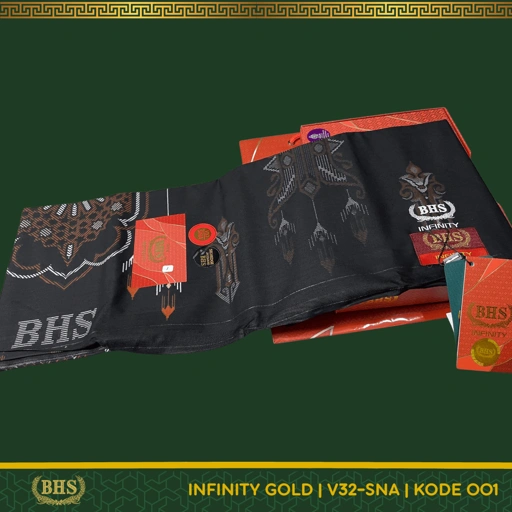 Image of Sarung BHS Infinity Gold Motif V32 SNA Selvedge Jacquard Bahan Viscose Blend Halus dan Lembut di Design dengan Motif Trendy dan Elegan [Garansi Original]