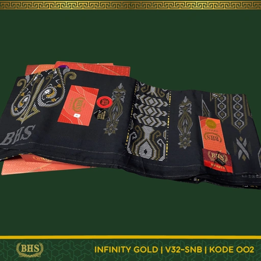 Image of Sarung BHS Infinity Gold Motif V32 SNB Selvedge Jacquard Bahan Viscose Blend Halus dan Lembut di Design dengan Motif Trendy dan Elegan [Garansi Original]