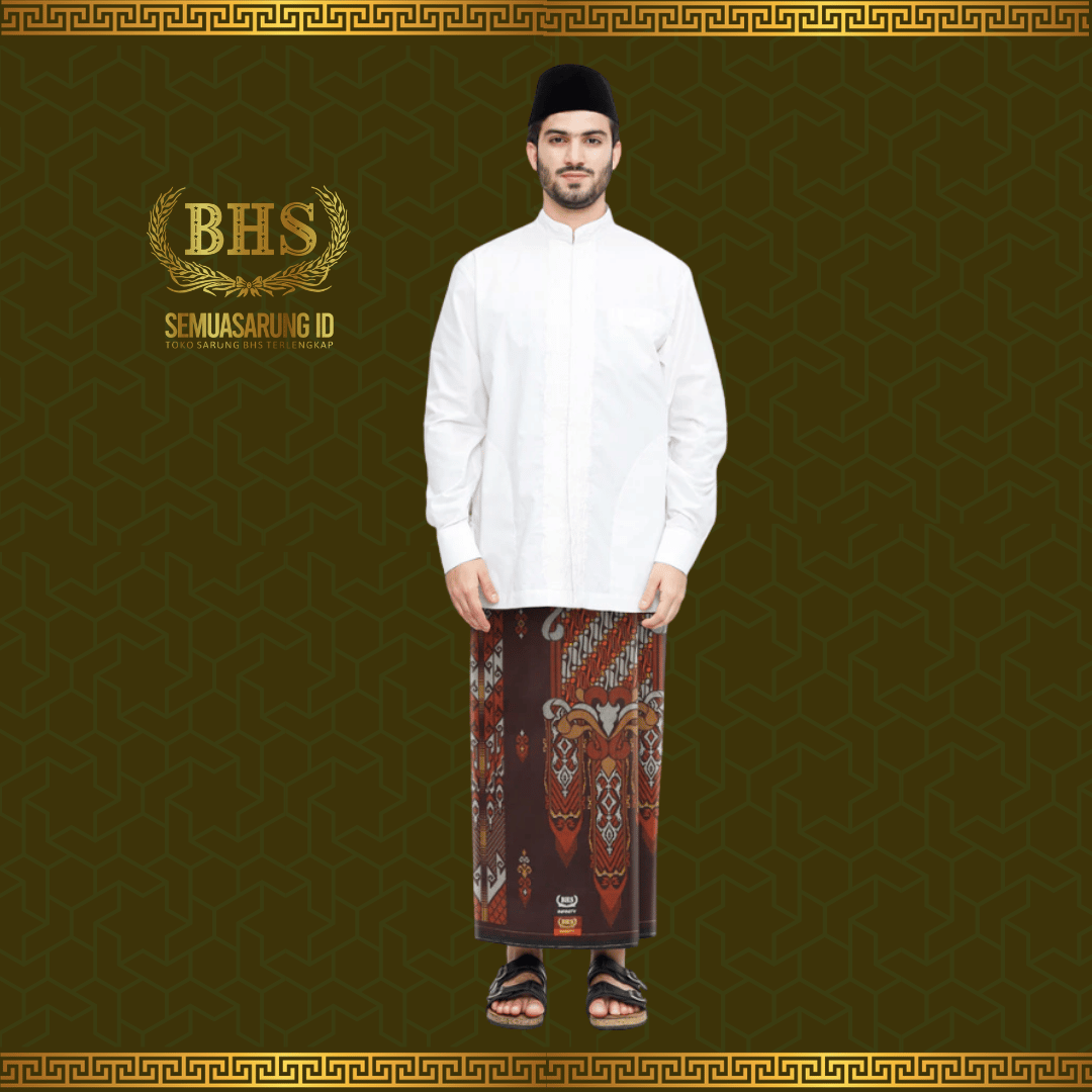 Sarung BHS Infinity Terbaru Gold Motif V32 SNB Selvedge Jacquard Bahan Viscose Blend Halus dan Lembut Motif Elegan Tidak Kusut Tidak Berbulu Dingin Saat Dipakai Produk PT. Behaestex Original