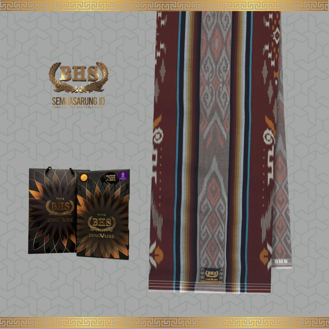 Sarung BHS Innovaire Gold Motif F34 JKA Selvede Jacquard Bahan Viscose Blend Halus dan Lembut [Garansi Original]