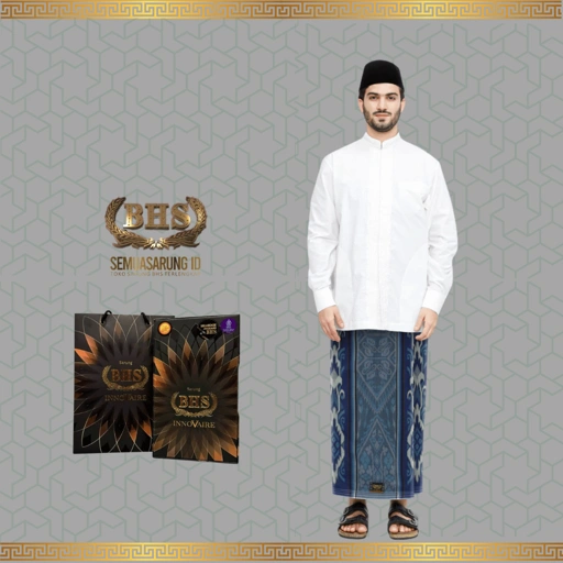 Image of Sarung BHS Innovaire Gold Motif F34 JKA Selvede Jacquard Bahan Viscose Blend Halus dan Lembut [Garansi Original]
