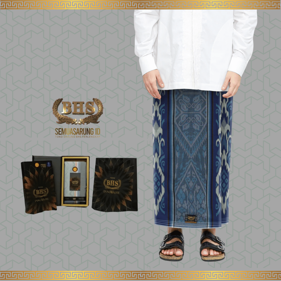 Sarung BHS Innovaire Gold Motif F34 JKA Selvede Jacquard Bahan Viscose Blend Halus dan Lembut [Garansi Original]