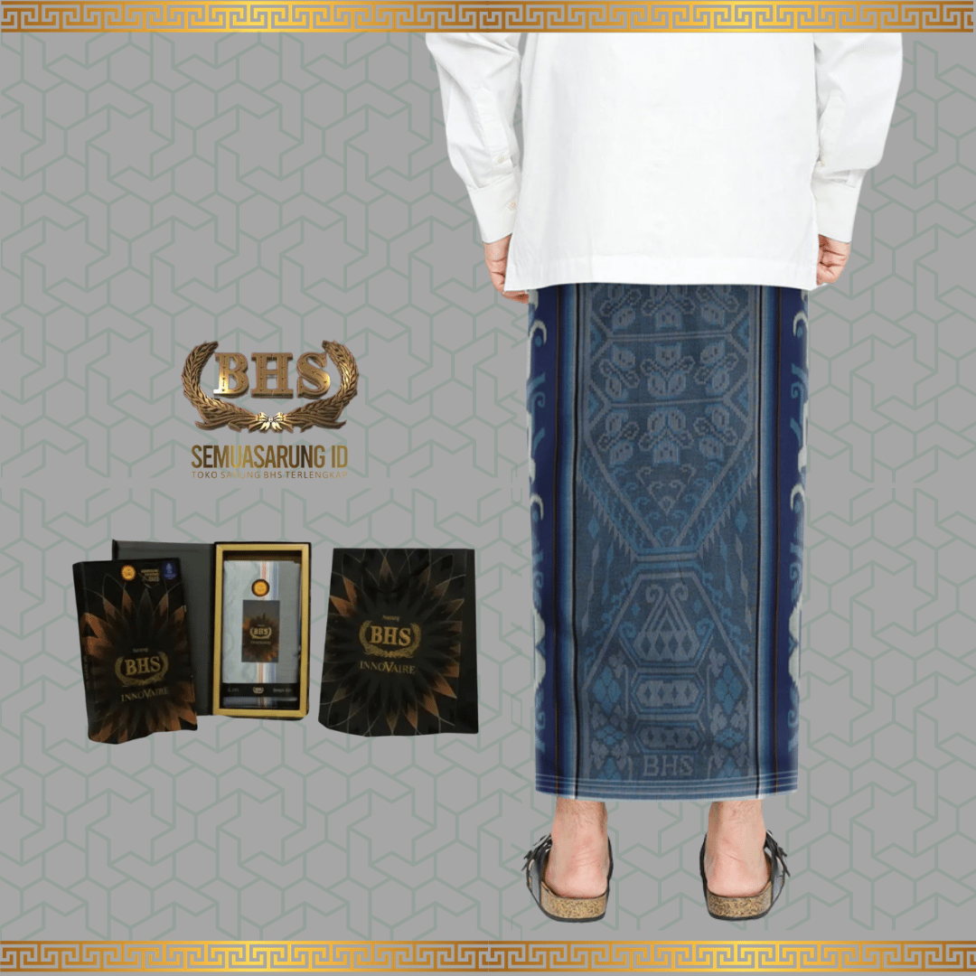 Sarung BHS Innovaire Gold Motif F34 JKA Selvede Jacquard Bahan Viscose Blend Halus dan Lembut [Garansi Original]