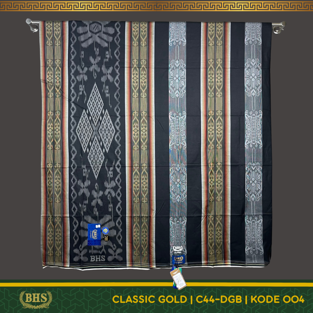 Sarung BHS Classic Gold Motif C44  DGB Bahan Mercerized Cotton Mix Halus dan Lembut [Garansi Original]