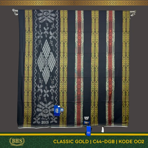 Image of Sarung BHS Classic Gold Motif C44  DGB Bahan Mercerized Cotton Mix Halus dan Lembut [Garansi Original]