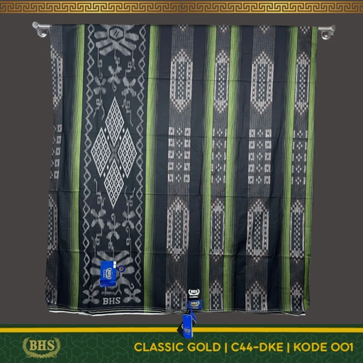 Image of Sarung BHS Classic Gold Motif C44 DKE Bahan Mercerized Cotton Mix Halus dan Lembut [Garansi Original]