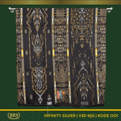 Image of Sarung BHS Infinity Silver Motif V32 KJG Bahan Viscose Blend Halus dan Lembut di Design dengan Motif Trendy dan Elegan [Garansi Original]