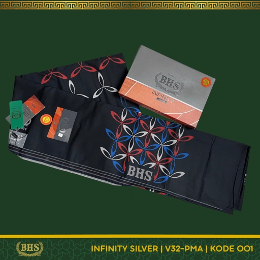 Image of Sarung BHS Infinity Silver Motif V32 PMA Selvedge Jacquard Bahan Viscose Blend Halus dan Lembut di Design dengan Motif Trendy dan Elegan [Garansi Original]