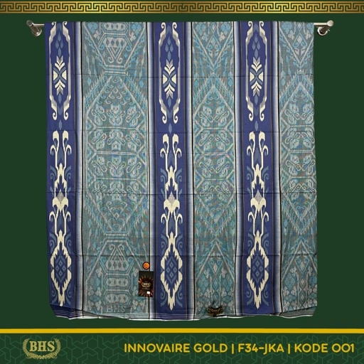 Image of Sarung BHS Innovaire Gold Motif F34 JKA Selvede Jacquard Bahan Viscose Blend Halus dan Lembut [Garansi Original]