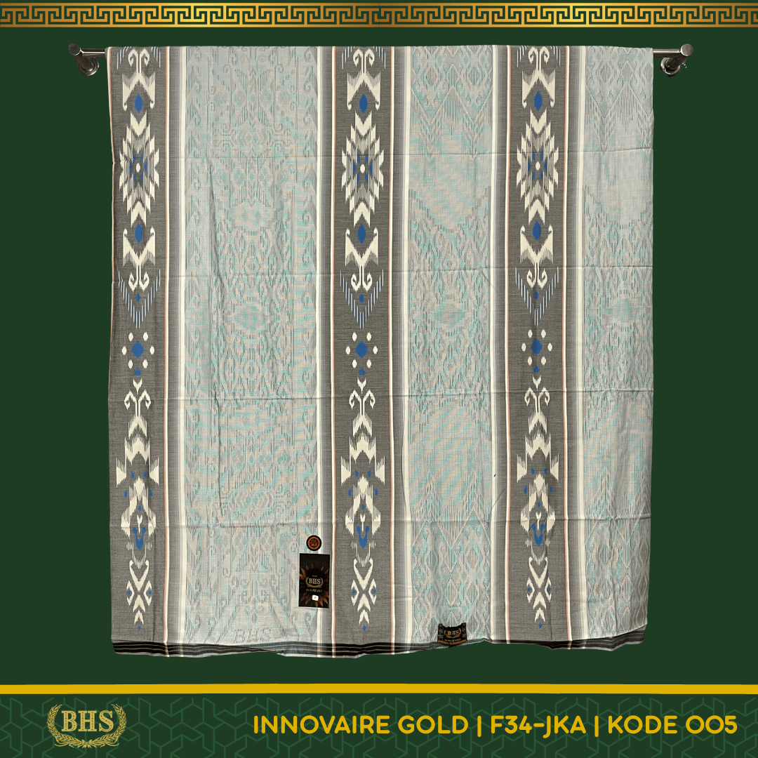 Sarung BHS Innovaire Gold Motif F34 JKA Selvede Jacquard Bahan Viscose Blend Halus dan Lembut [Garansi Original]