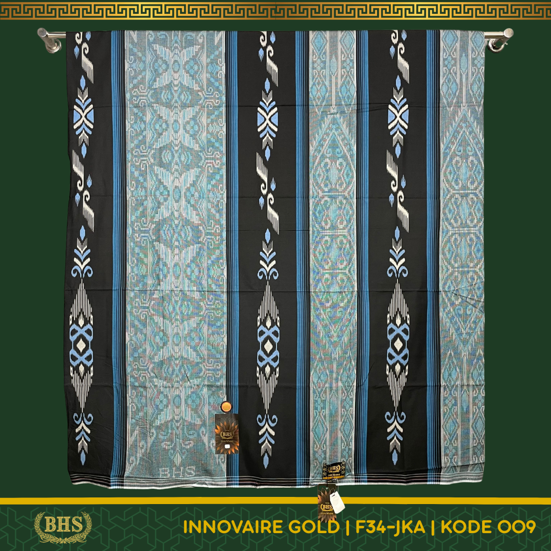 Sarung BHS Innovaire Gold Motif F34 JKA Selvede Jacquard Bahan Viscose Blend Halus dan Lembut [Garansi Original]