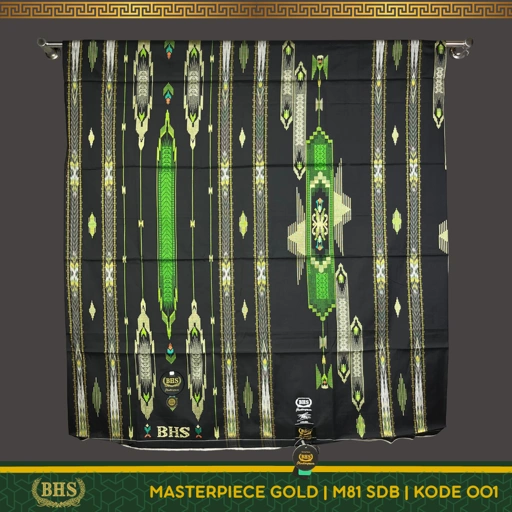 Image of Sarung BHS Masterpiece GOLD M81 SDB Songket Dobby Sarung Tenun Tangan Bahan Premium Mercerized Cotton Super Halus dan Lembut [Original Product]