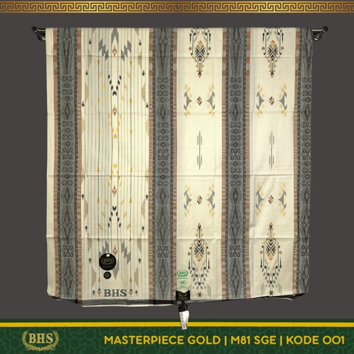 Image of Sarung BHS Masterpiece GOLD M81 SGE Songket Dobby Sarung Tenun Tangan Bahan Premium Mercerized Cotton Super Halus dan Lembut [Original Product]
