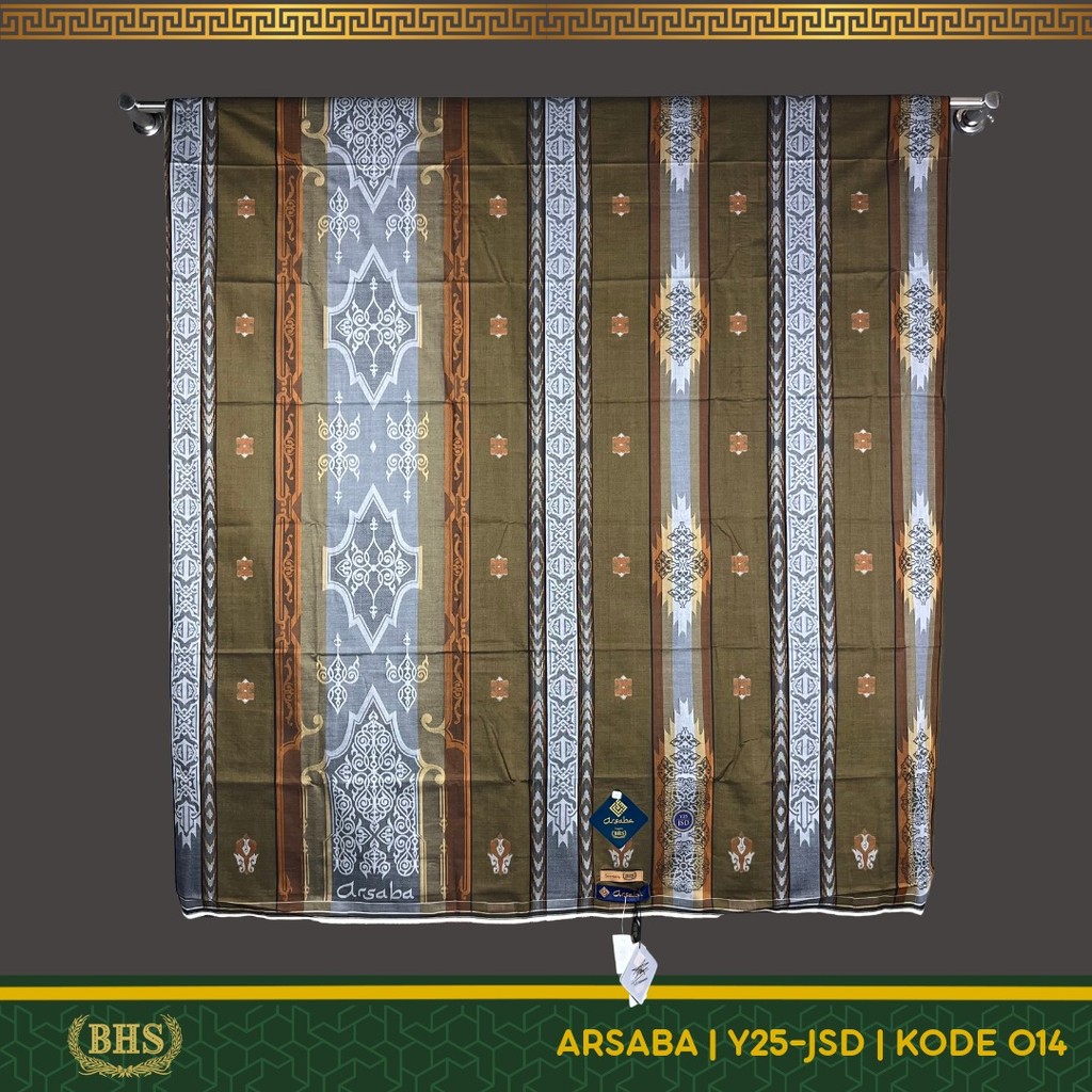 Sarung ARSABA (BHS) Motif Y25-JSD Jacquard Songket Dobby Bahan Viscose Cotton Blend Super Halus dan Lembut