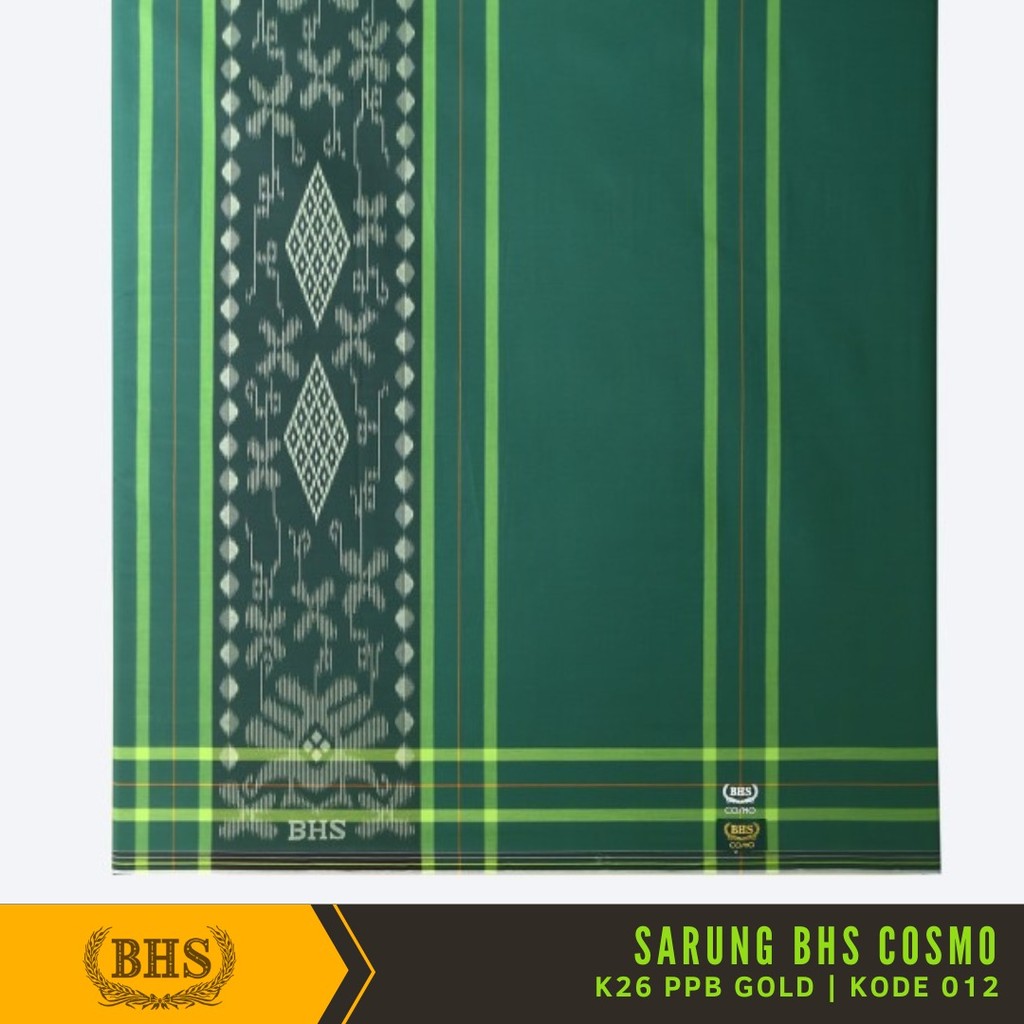 Sarung BHS Cosmo Gold Motif K26 PPB Bahan Viscose Blend Halus dan Lembut [Garansi Original]