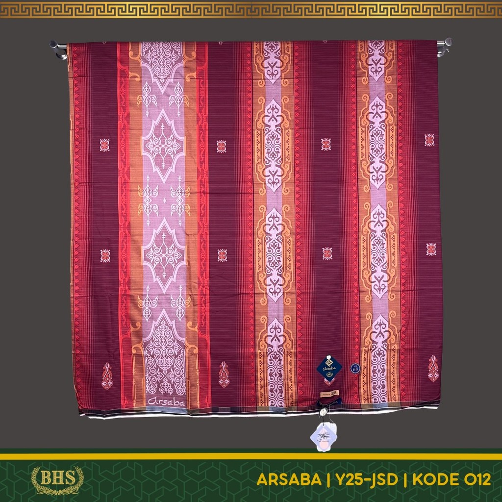 Sarung ARSABA (BHS) Motif Y25-JSD Jacquard Songket Dobby Bahan Viscose Cotton Blend Super Halus dan Lembut