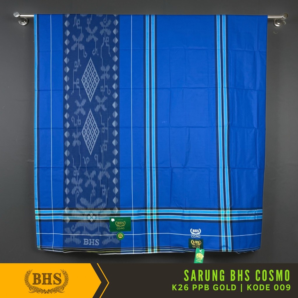 Sarung BHS Cosmo Gold Motif K26 PPB Bahan Viscose Blend Halus dan Lembut [Garansi Original]