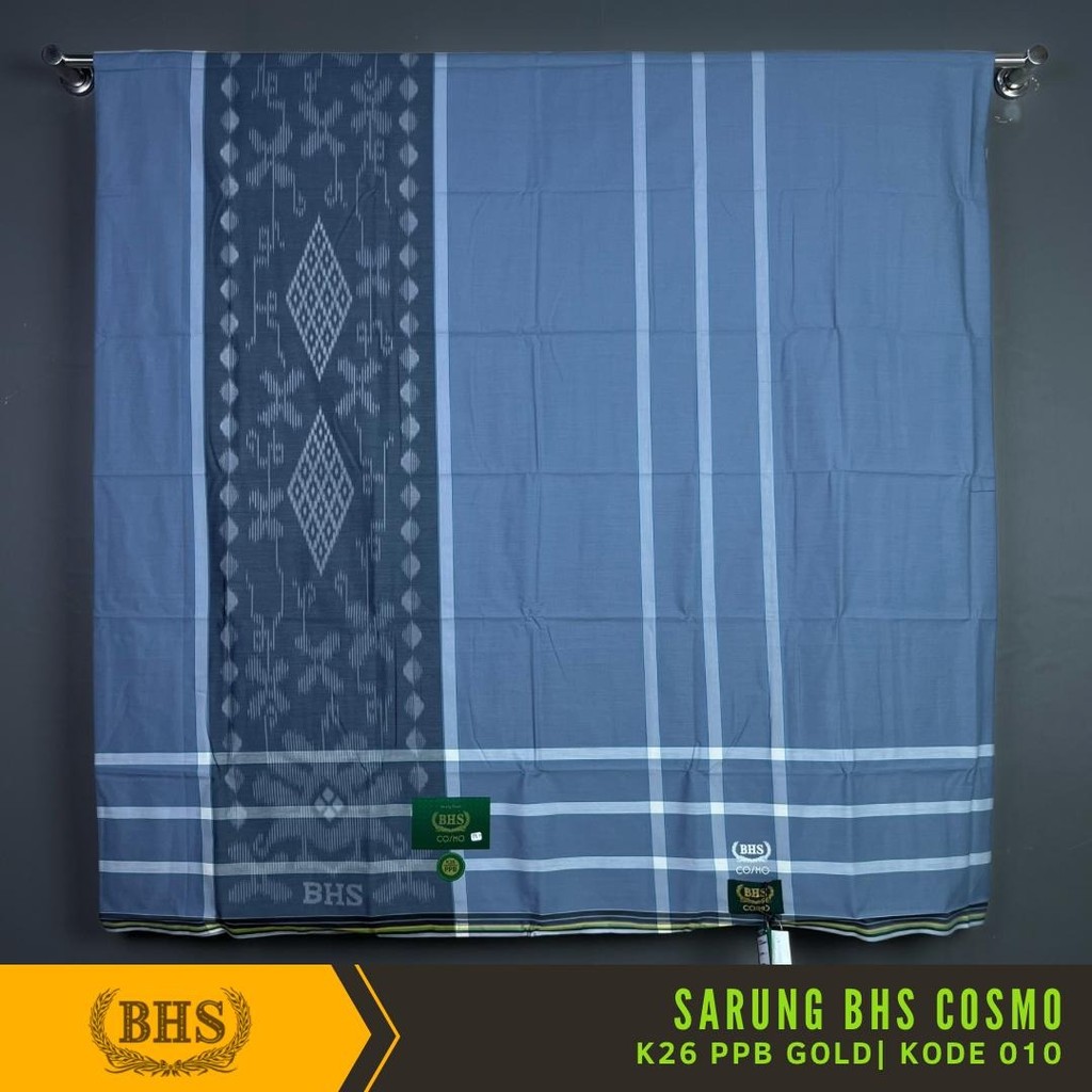 Sarung BHS Cosmo Gold Motif K26 PPB Bahan Viscose Blend Halus dan Lembut [Garansi Original]