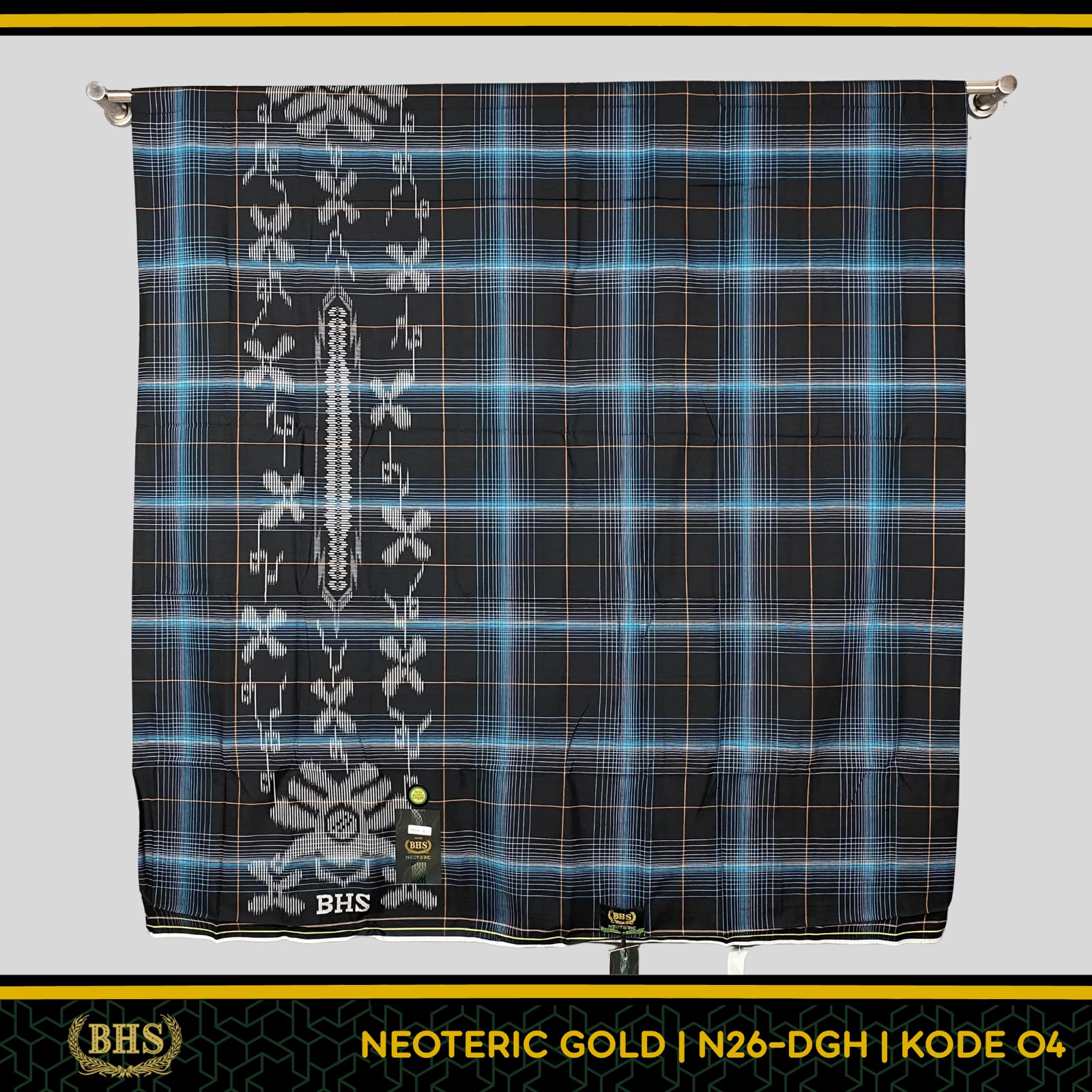 Sarung BHS Neoteric Gold Motif N26 DGH Bahan Viscose Cotton Blend Halus dan Lembut [New Product]